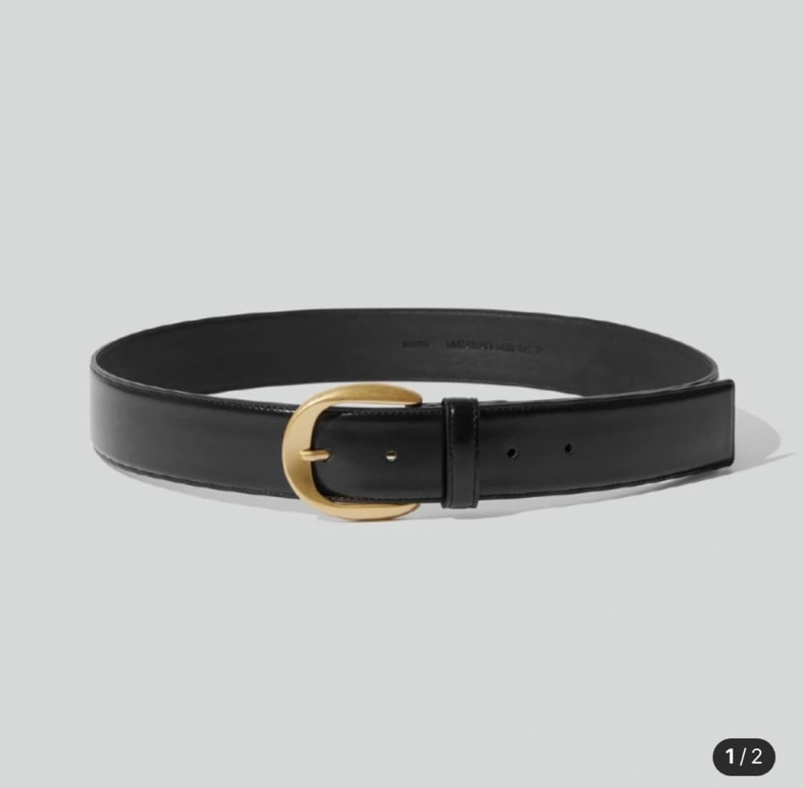 [1] 렉토 24FW 빈티지 라지 버클 벨트 블랙 급처 상품이미지1