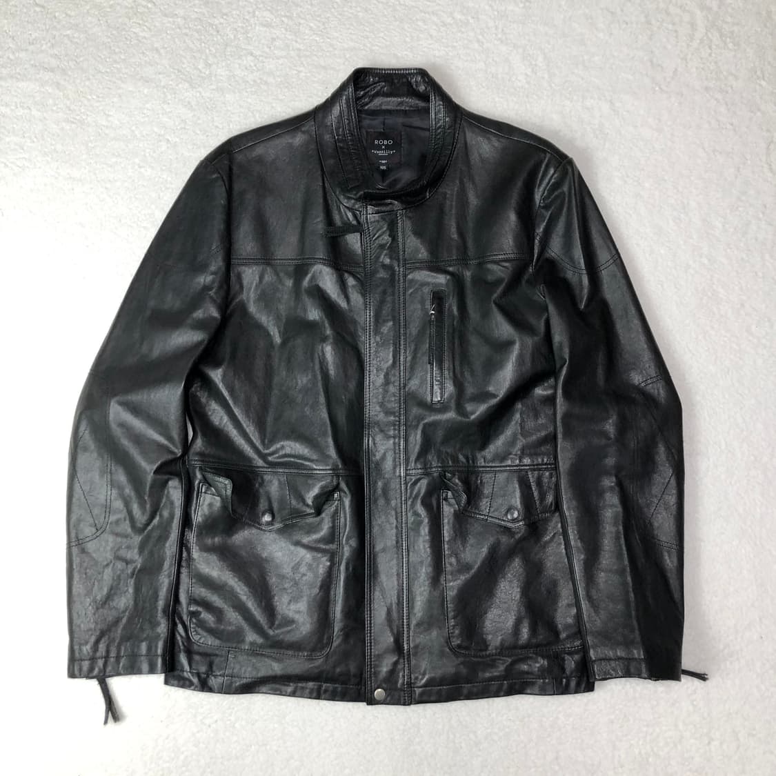 로보x바시티 이태리 램스킨 레더자켓 상품이미지1