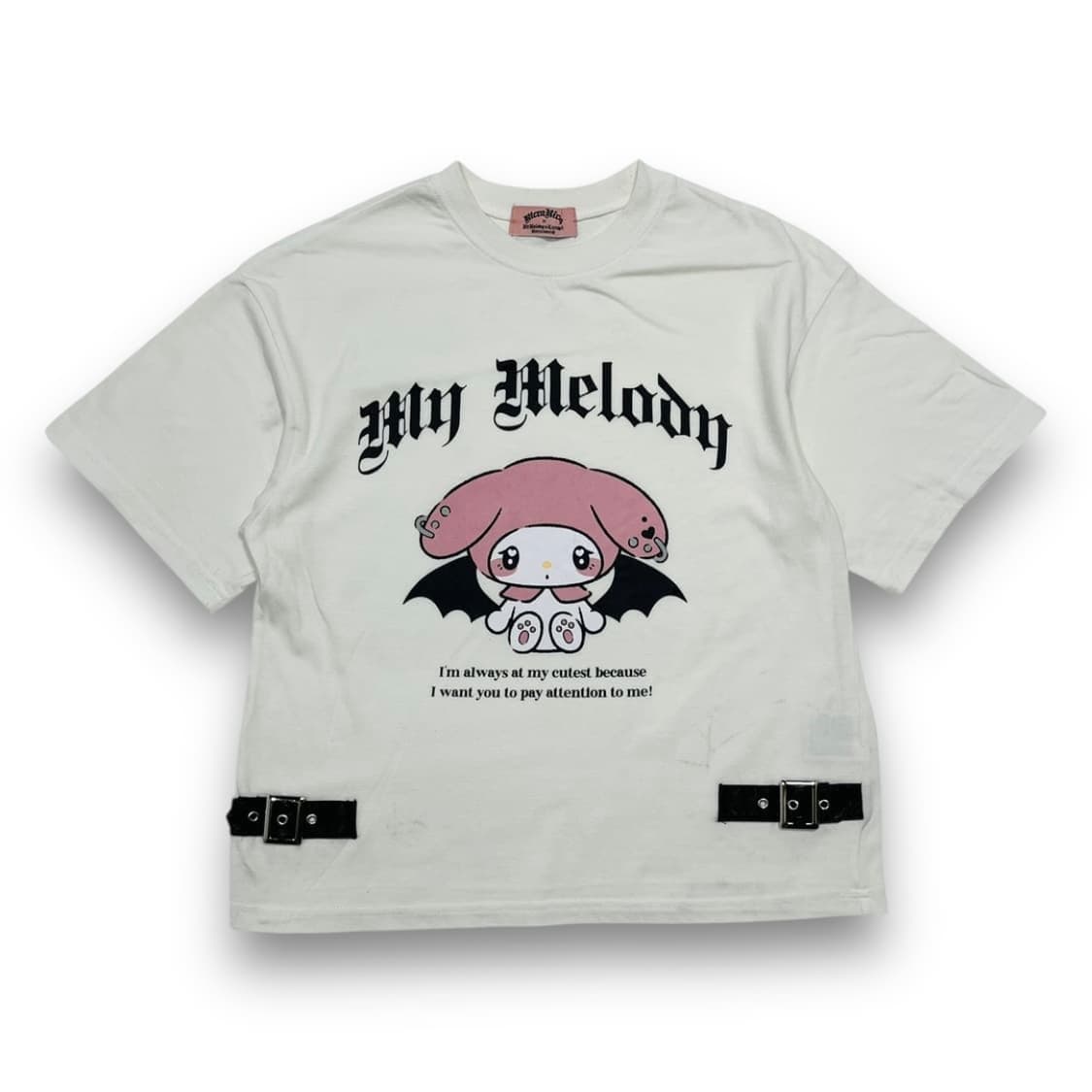 리카리카 x 마이멜로디 펑크 데빌 사이드 본디지 티셔츠 상품이미지1