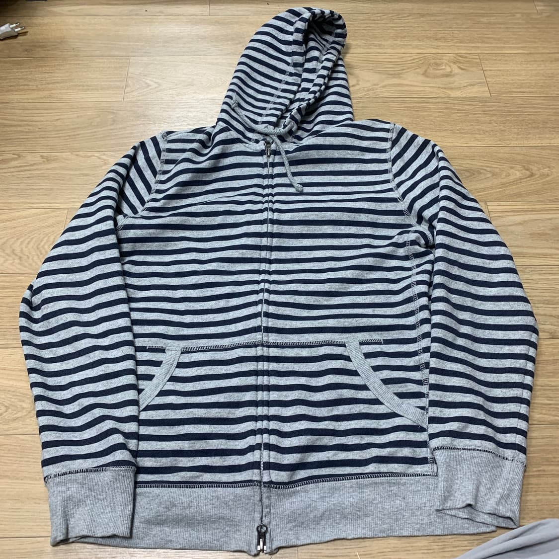 L) 빈티지 스트라이프 후드집업 상품이미지1