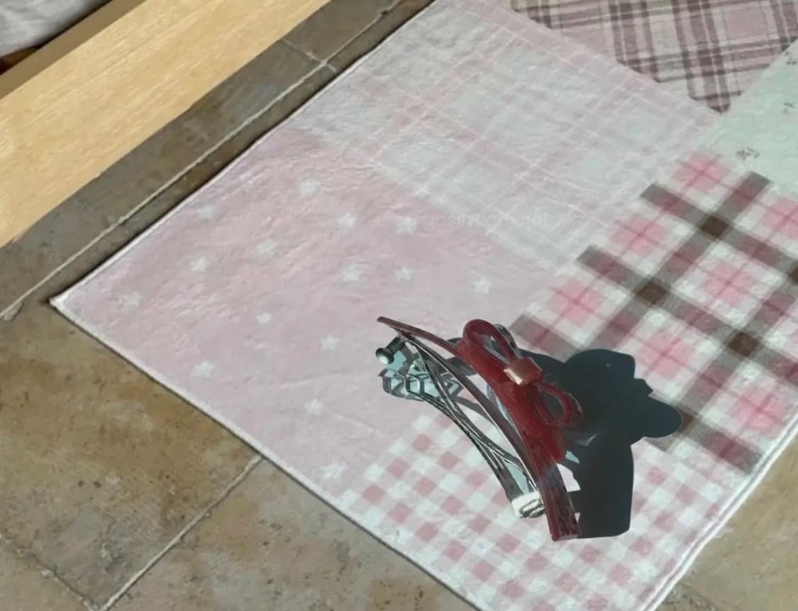 빈티지 갸루 레오파드 핑크 고전 리몬 헤어핀 헤어클립 상품이미지2