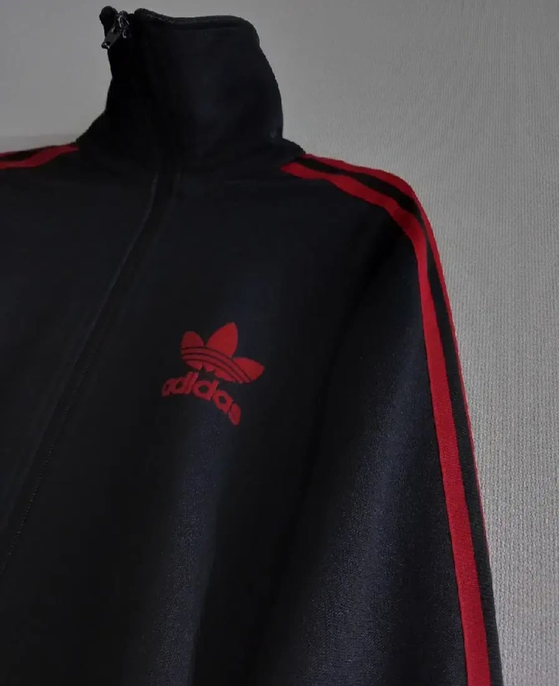 아디다스 대장급 검빨 블랙 트랙탑 저지 져지집업 95/M 상품이미지2