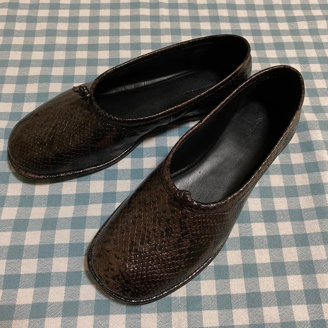 마시모두띠 매듭 디테일 레더 발레리나 플랫 슈즈 230 상품이미지3