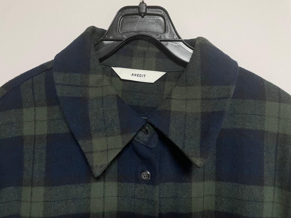 ANEDIT 프렌치무드 체크 셔츠드레스, 언에디트 상품이미지3