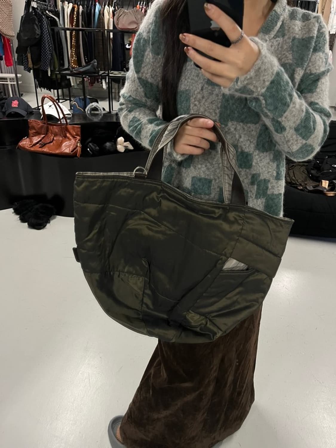 Y‘SACCS nylon patchwork tote bag  상품이미지1