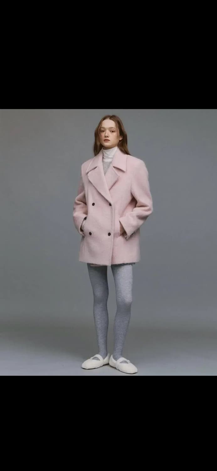 아카이브제이투유 울 하프피 코트 핑크 m 상품이미지3