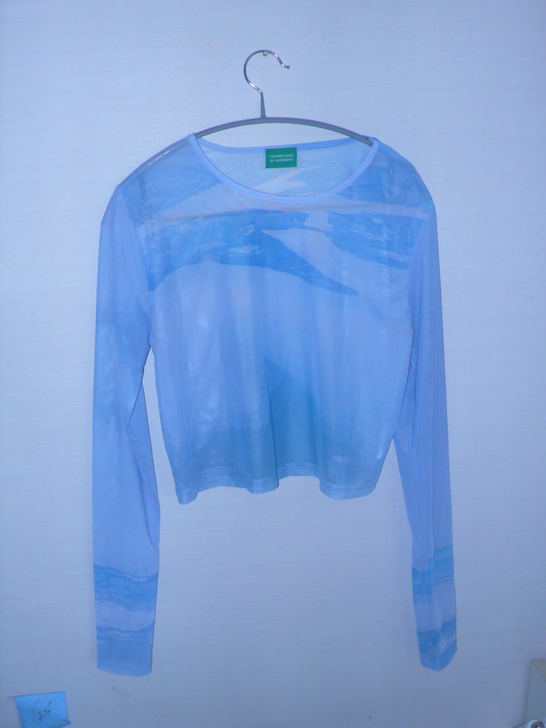 Yin and yang in Harmony Mesh print top 상품이미지3