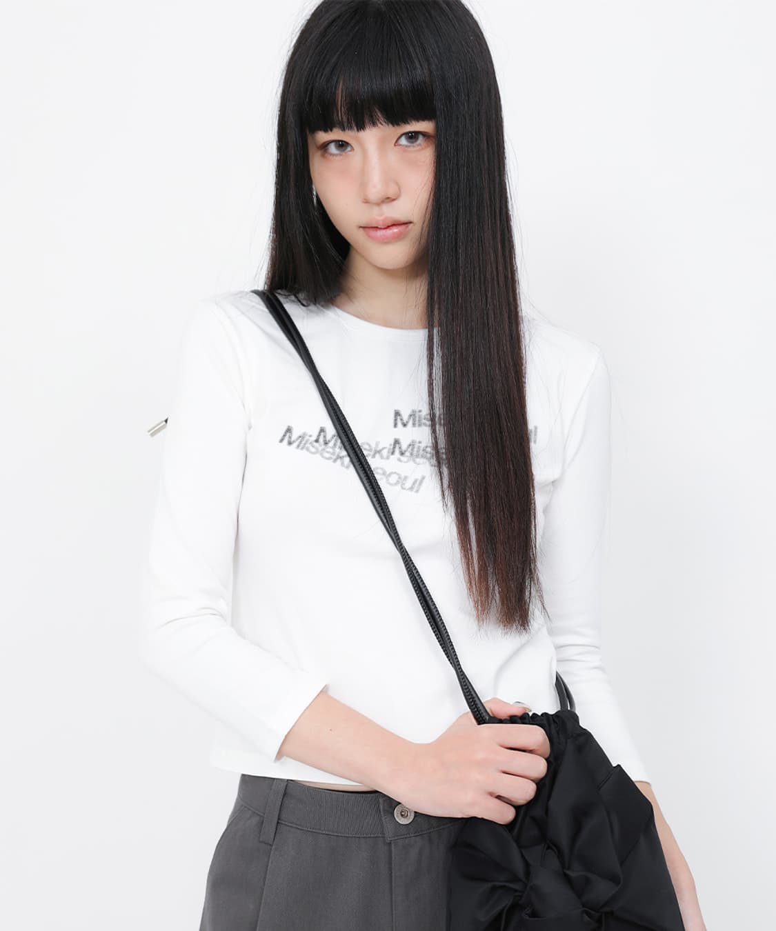 Dust logo long sleeves WHITE  상품이미지1