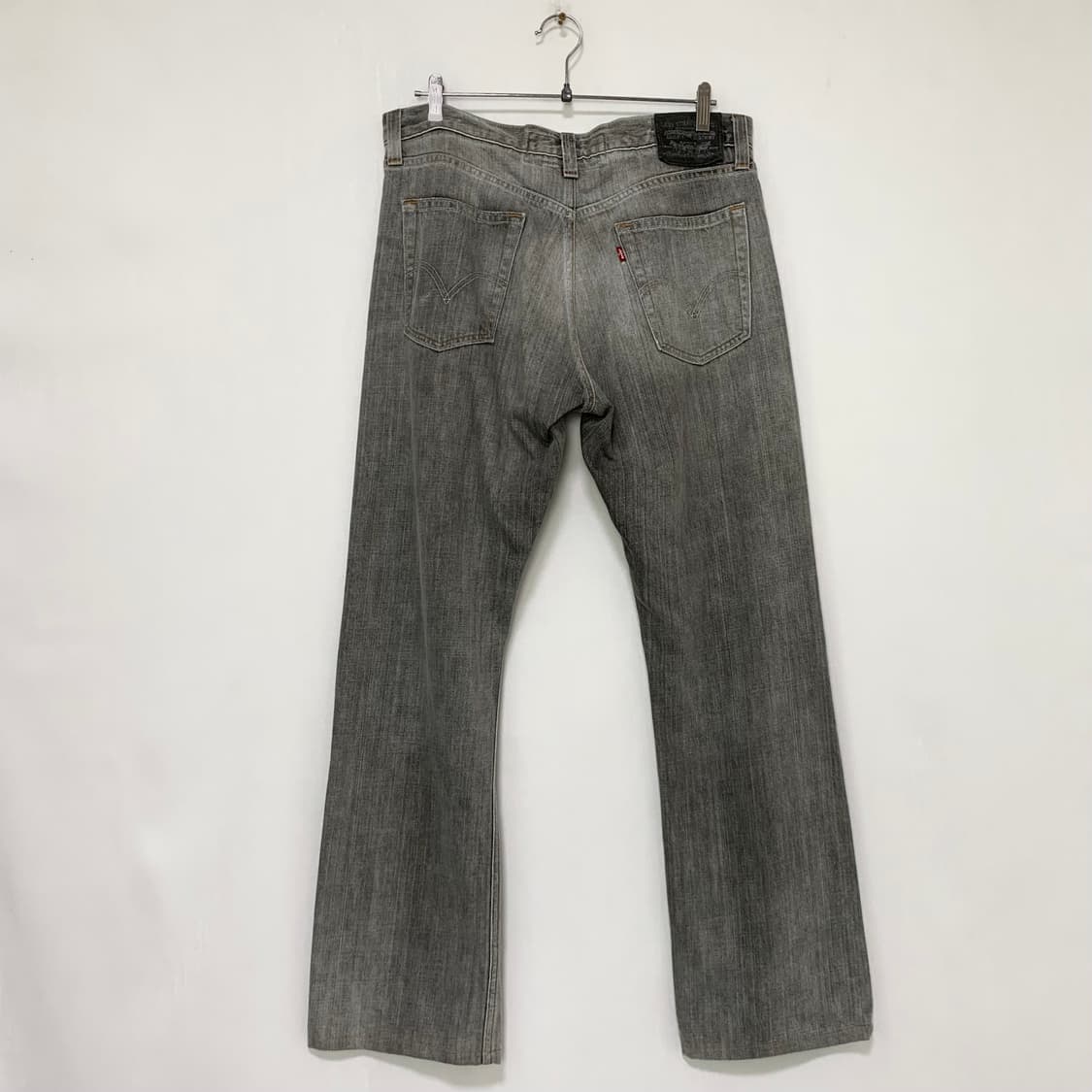 리바이스 514 슬림 스트레이트 그레이 워싱 데님팬츠 청바지 36인치 상품이미지8