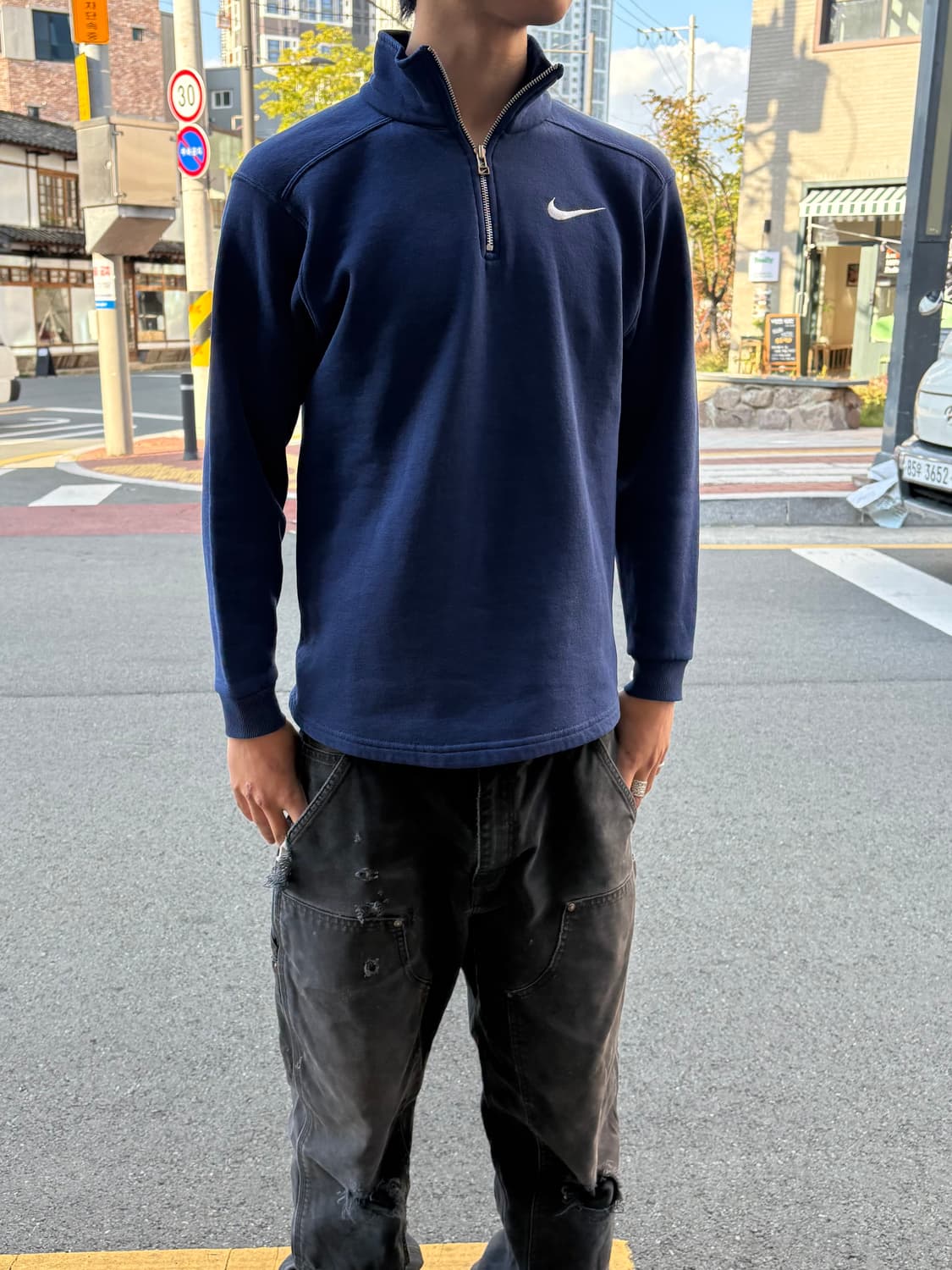 90s Nike 1/4 집업 스웻 상품이미지2