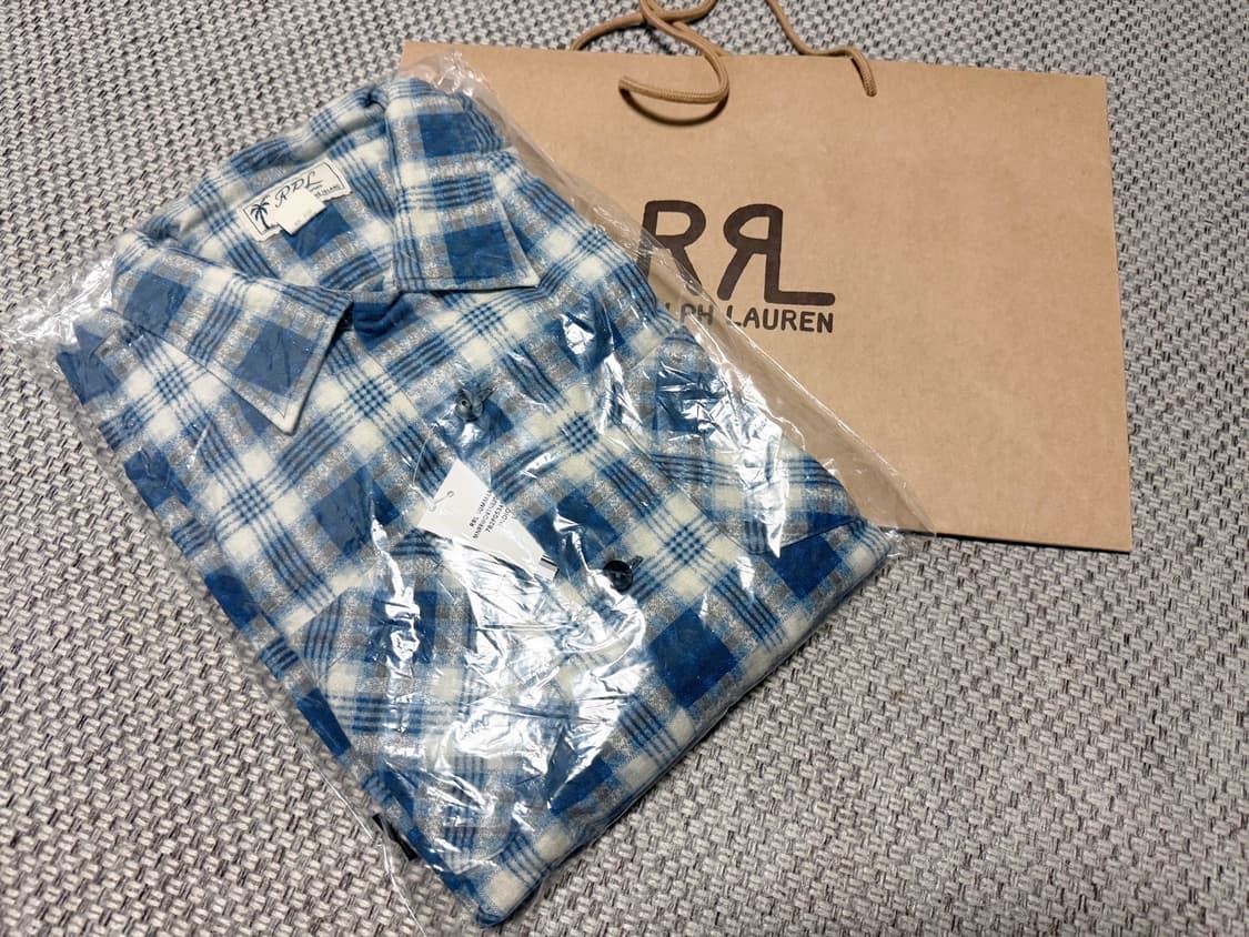 RRL 플래드 프린트 브러시 캠프 셔츠 상품이미지1