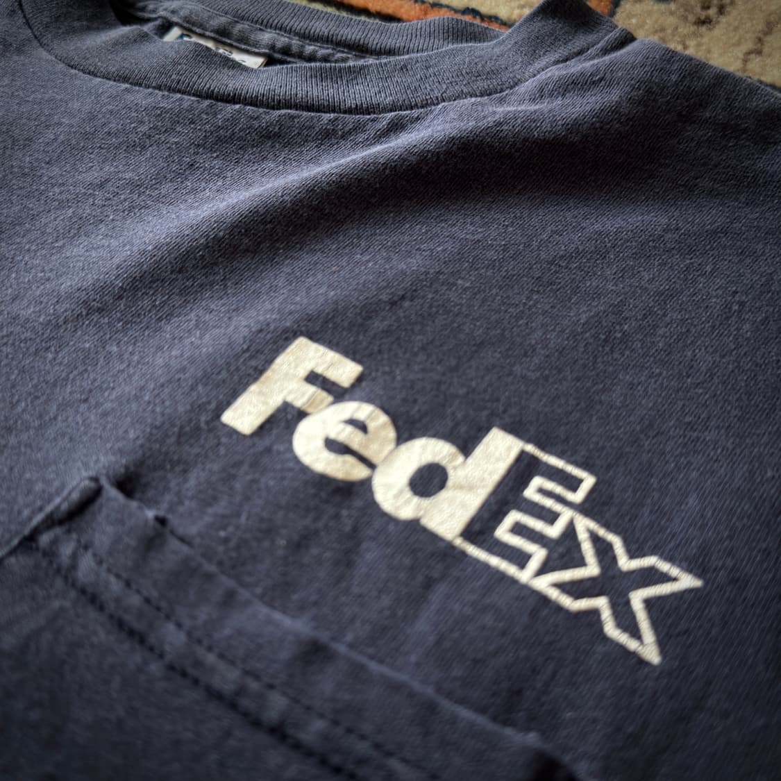 90s USA FedEx Faded Stan Herman 포켓 티셔츠 상품이미지4