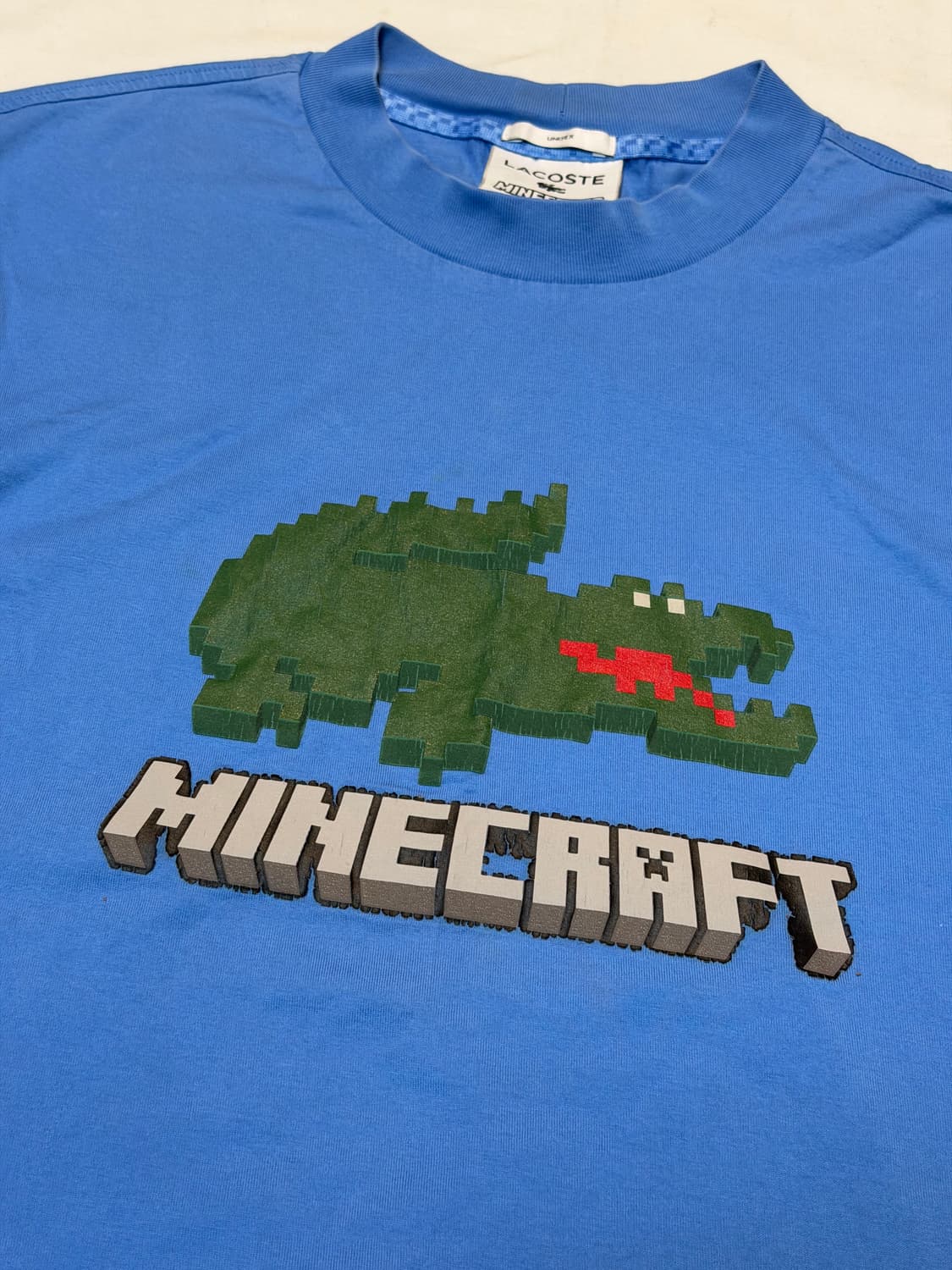 마인크래프트 X 라코스테 티셔츠 스카이블루 상품이미지3