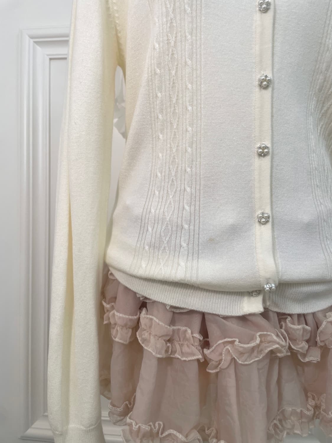 butter yellow pearl button spring cardig 상품이미지7