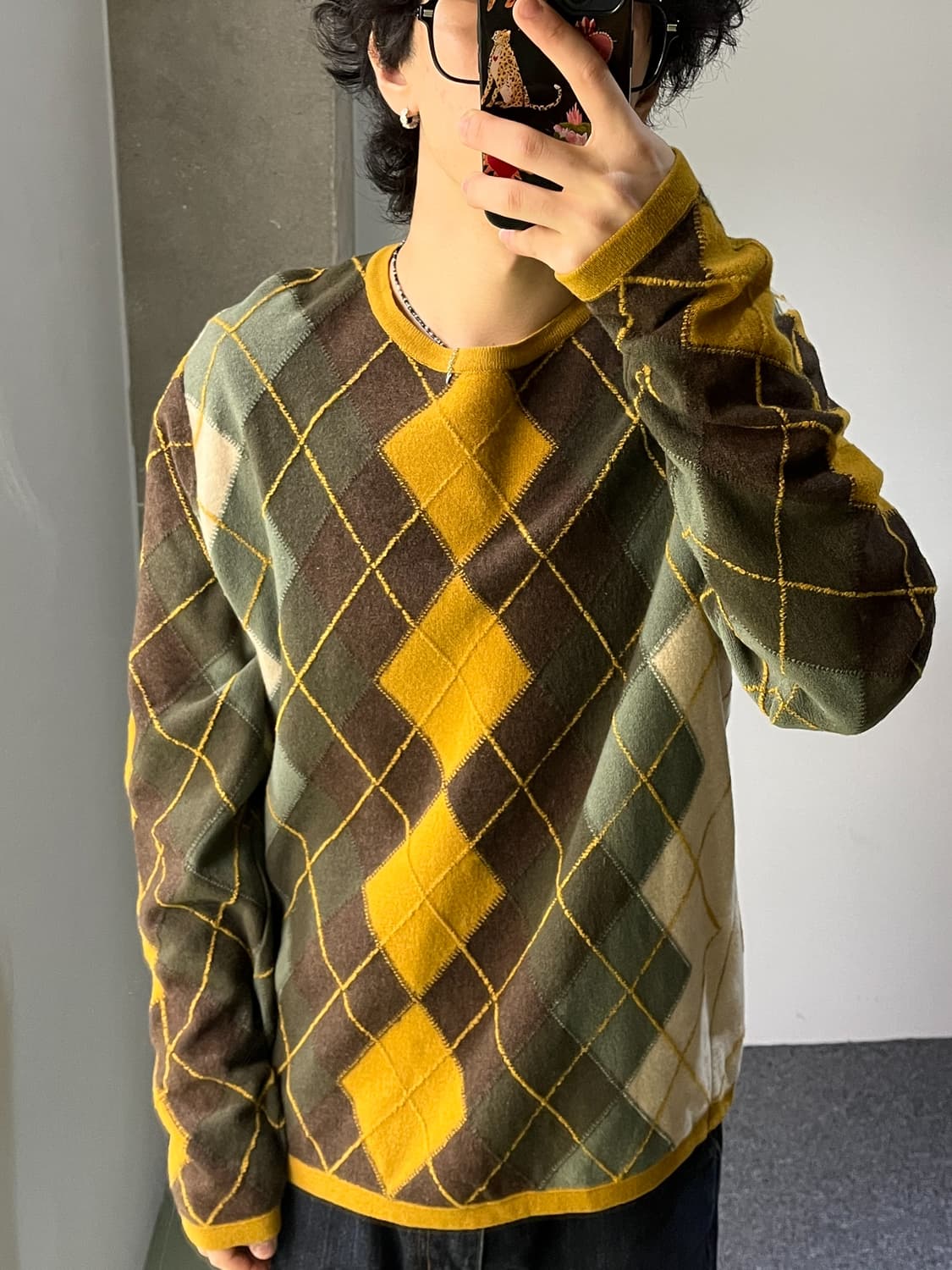 버버리 아가일 울 스웨터 상품이미지1