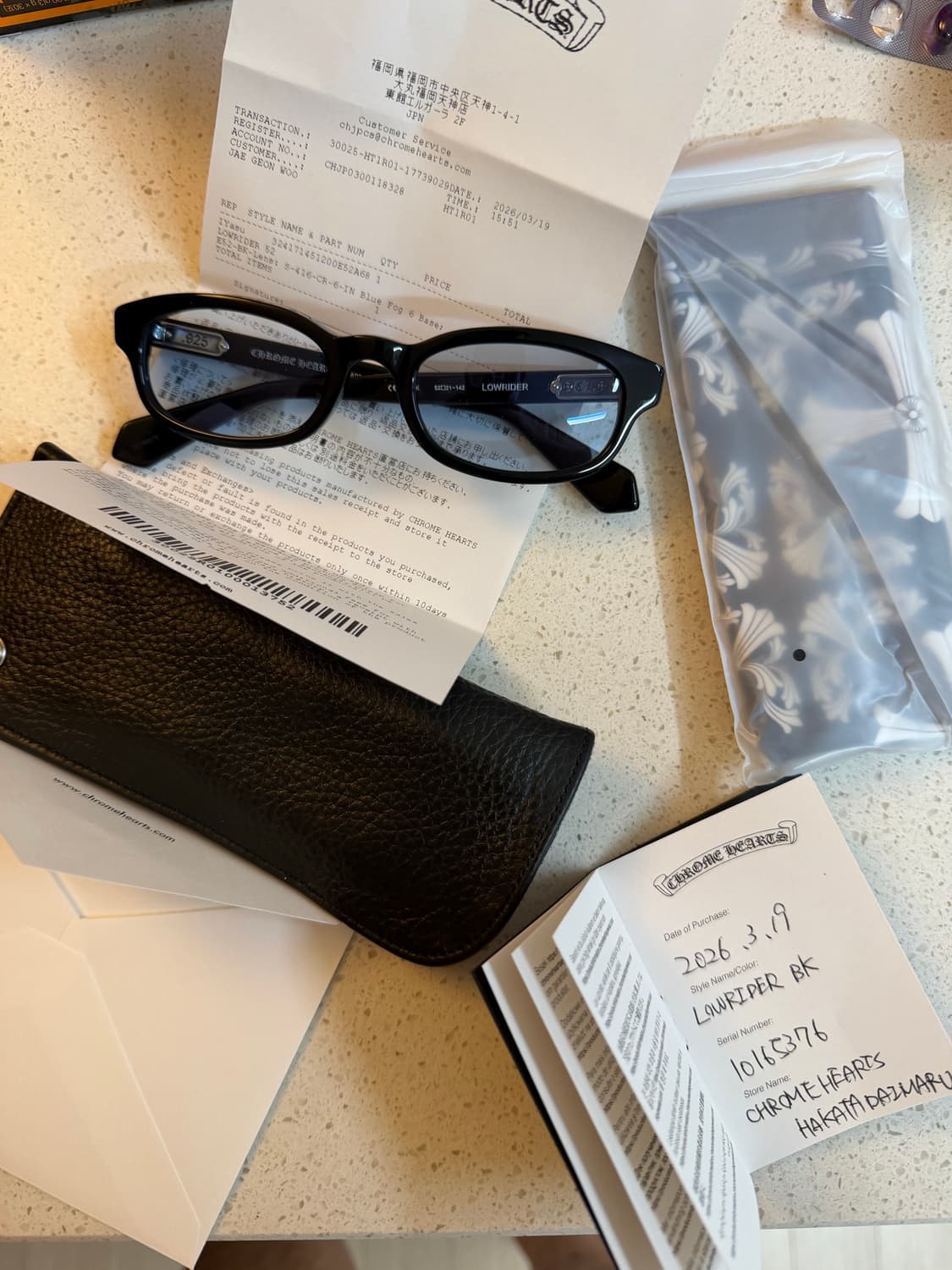 크롬하츠 로우라이더 유광 블랙 새상품 52사이즈 상품이미지1