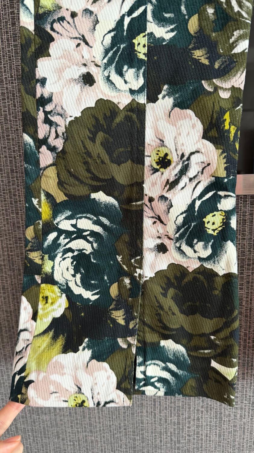 플라워 패턴 플로럴 패턴 꽃무늬 사이드 슬릿 밴딩 부츠컷 팬츠 바지 상품이미지4