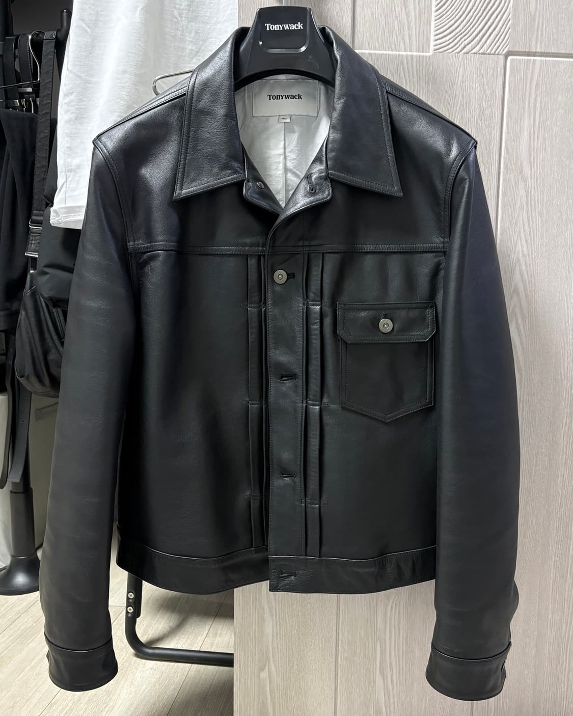 [L]토니웩 카프 레더 크롭 트러커 자켓 상품이미지5