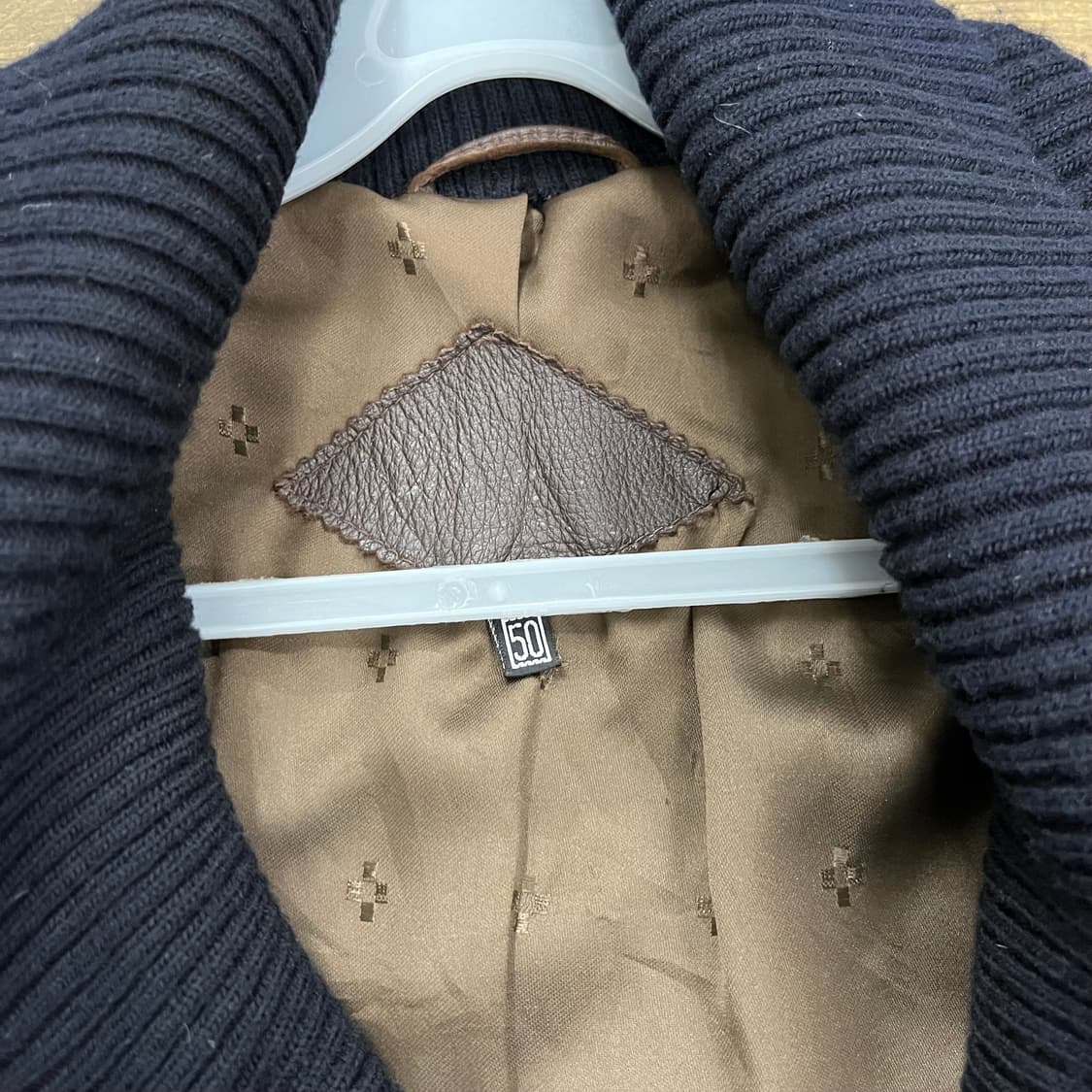 빈티지 이태리 양가죽 니트 배색 가죽자켓 상품이미지3