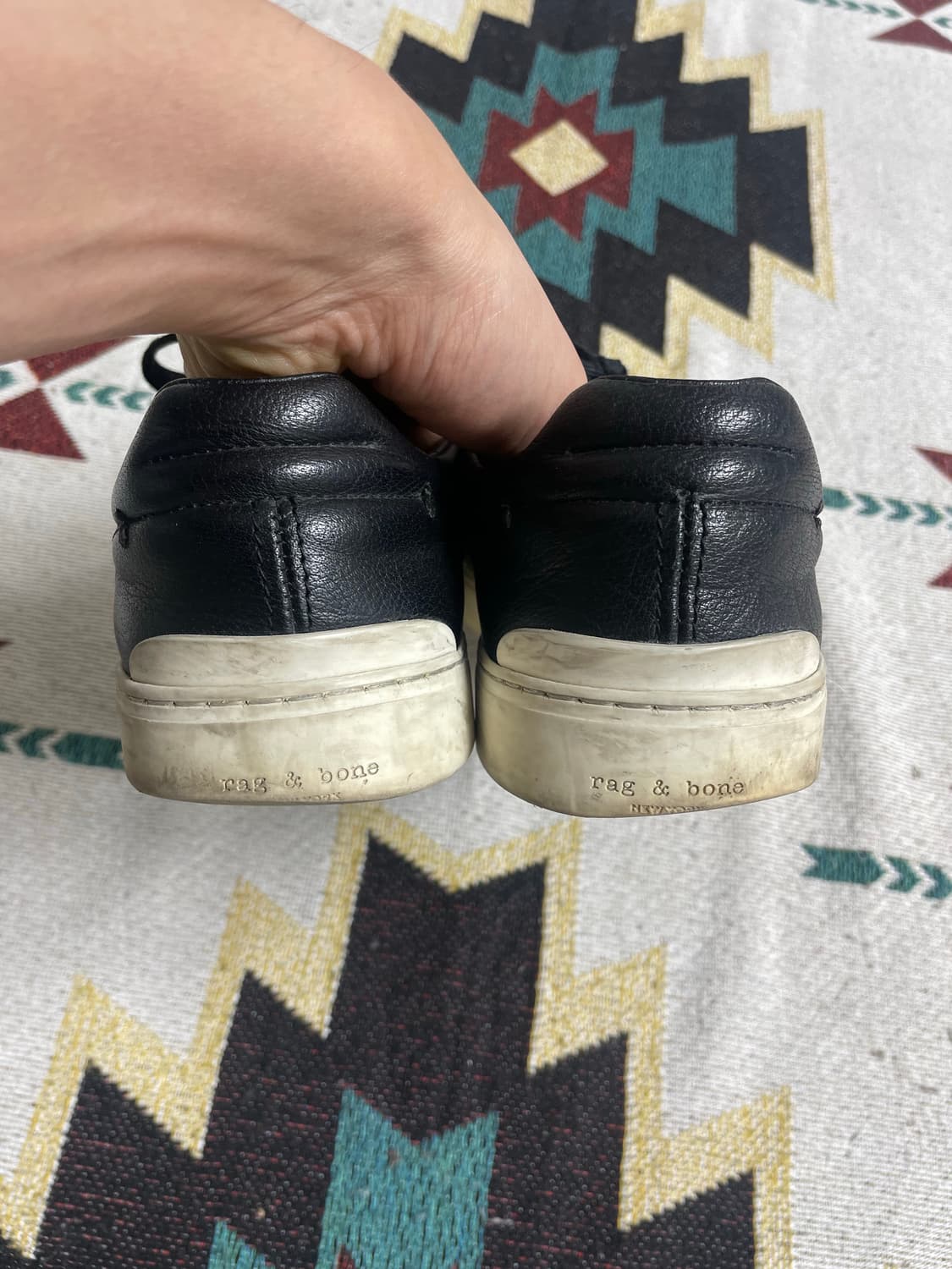 래그앤본(rag&bone) 레더 블랙 스니커즈(42) 상품이미지6