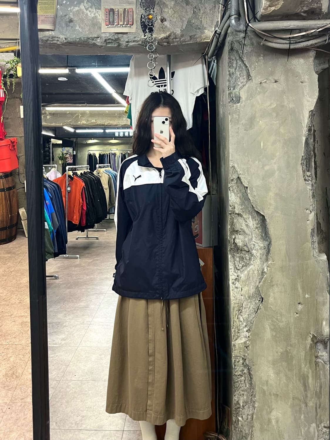 퓨마 배색 바람막이 네이비 L #csz2892 상품이미지2