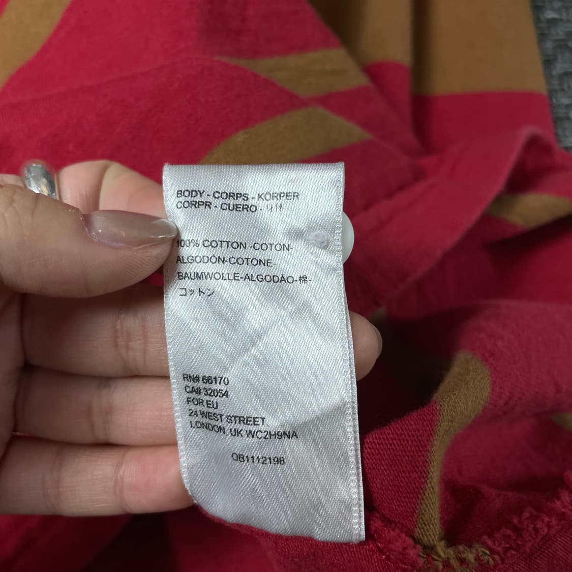 어반아웃피터스 레드 브라운 단가라 pk 카라 긴팔 티셔츠 M 상품이미지8