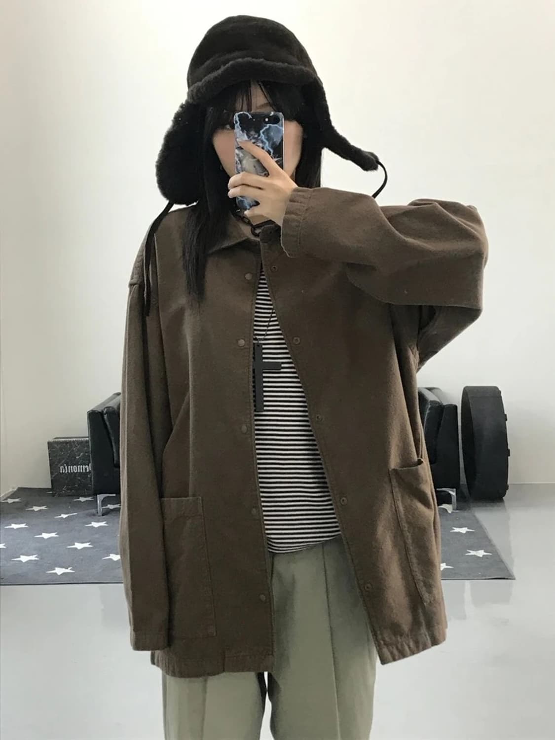 무지 베이지 코튼 자켓 상품이미지2