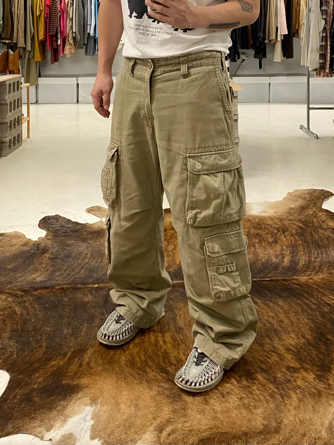 VTG wide double cargo pants 일본 빈티지 더블카고 상품이미지2