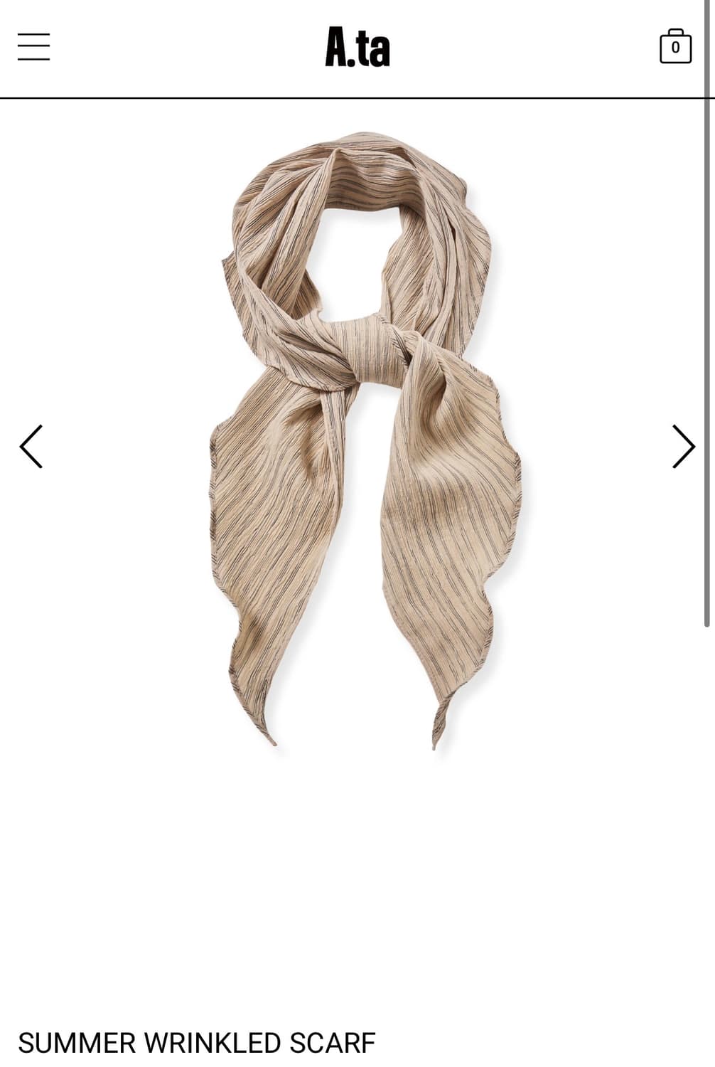 A.ta 에이타 썸머 링크 스카프  상품이미지1