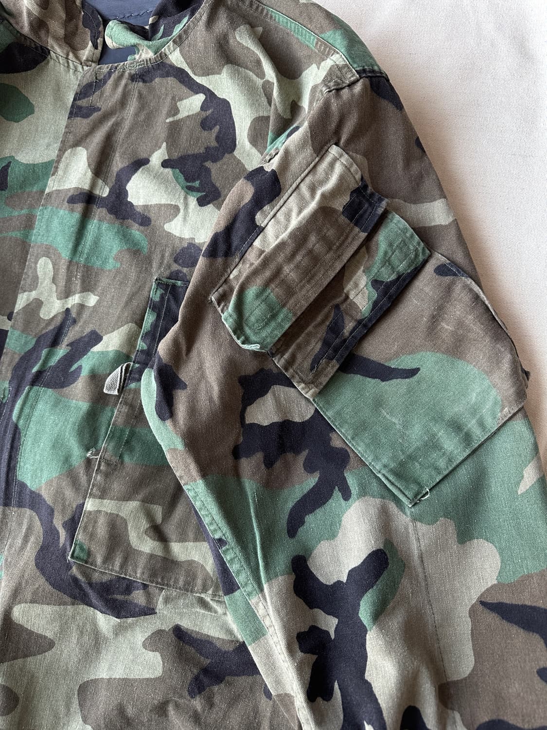 미군 케미컬 프로텍티브 우드랜드 카모 자켓 XL 상품이미지3