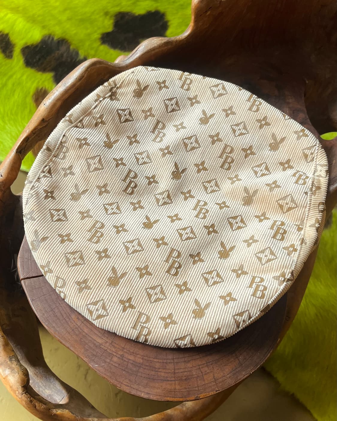 90s PLAYBOY Monogram Parody Hunting Cap 상품이미지6