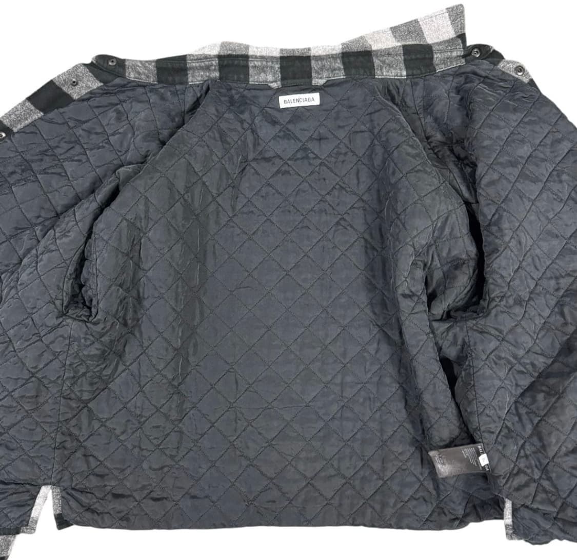 Balenciaga 발렌시아가 체크 플란넬 스윙 셔츠 자켓 상품이미지4
