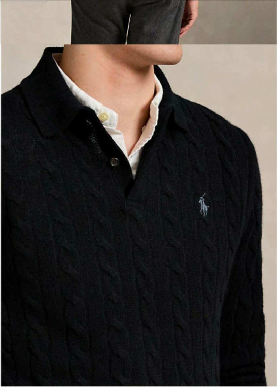 폴로 케이블 니트 울 캐시미어 스웨터 상품이미지6