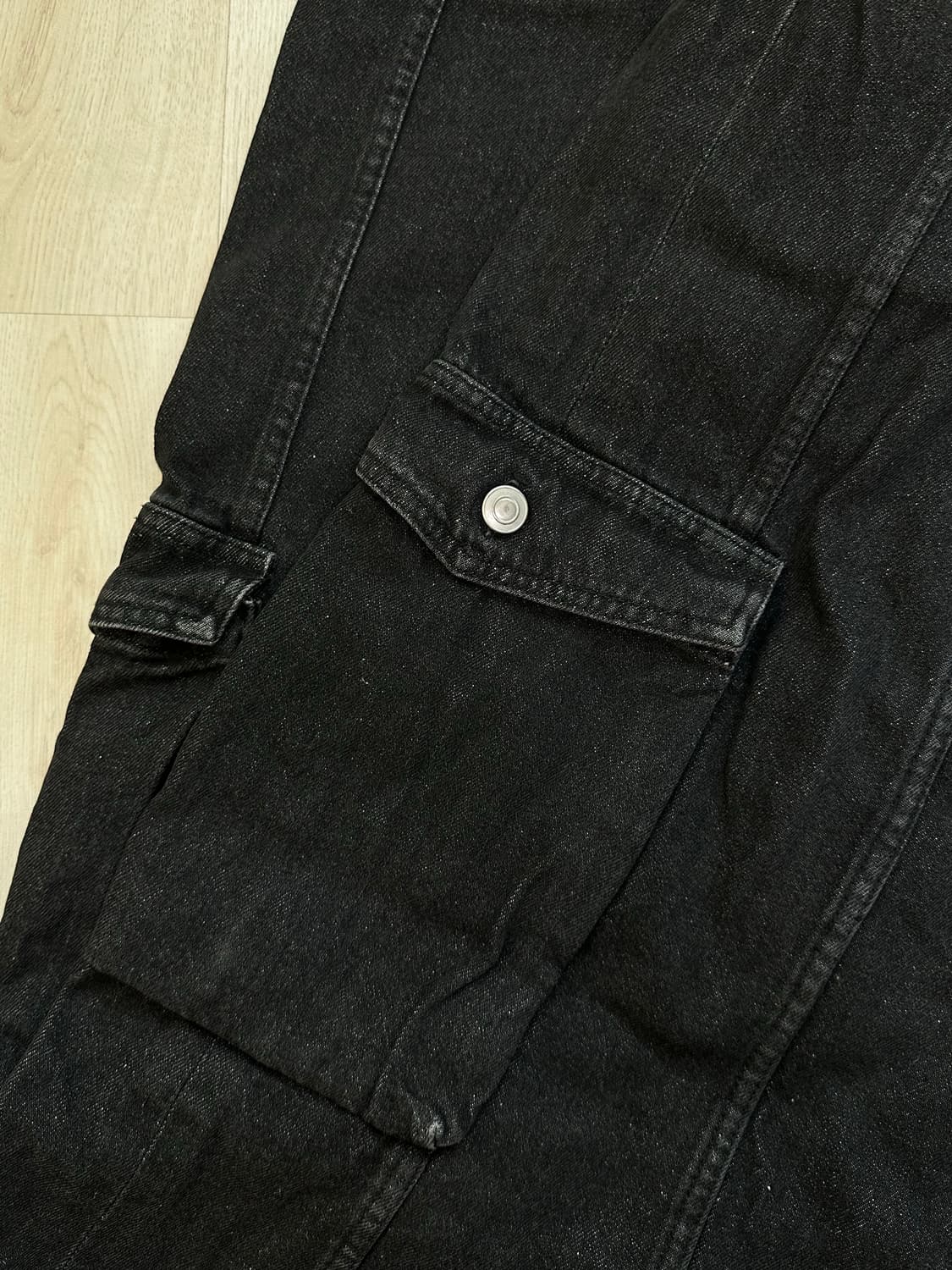 [48]egonlab에곤랩 카고 블랙 스톤워시 데님 진 상품이미지4