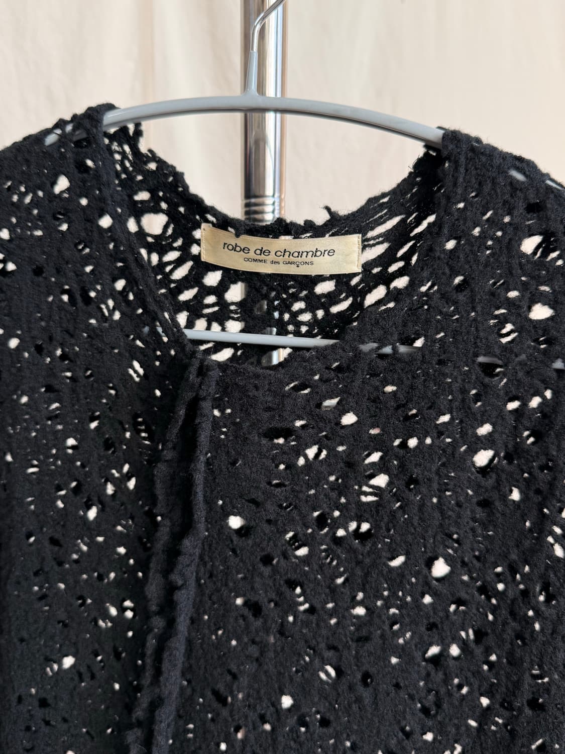 꼼데가르송 로브 드 샹브르 그물 울 니트 상품이미지6