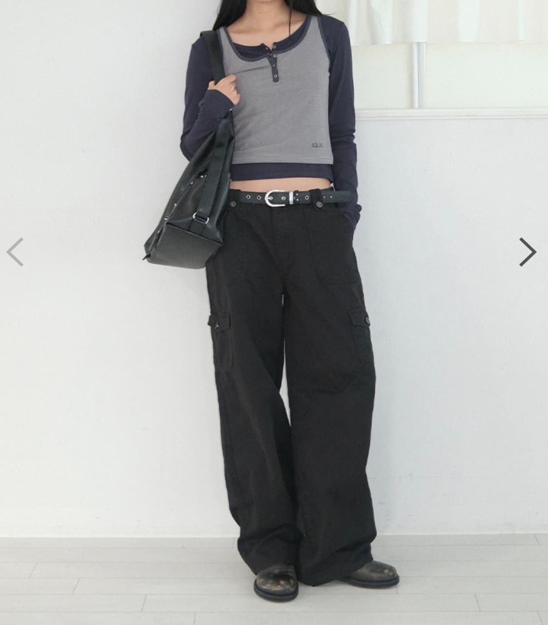 ASON 애즈온 카고팬츠 바지 블랙 S 상품이미지3