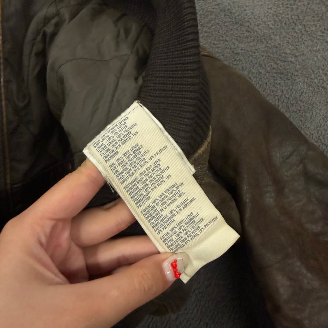 [ 정품/M ] 아베크롬비 레더 가죽 롤린스 자켓 상품이미지6