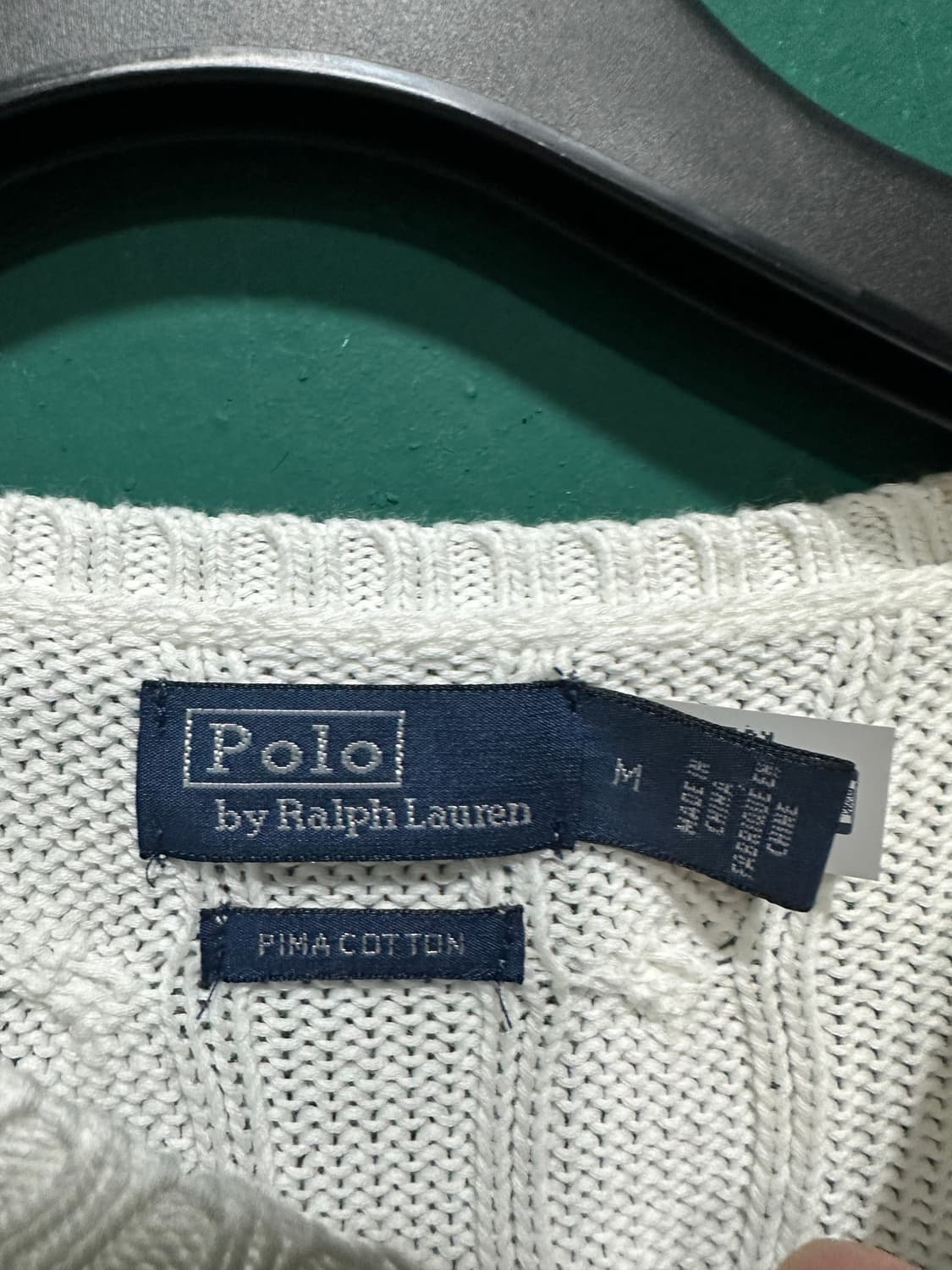 폴로 꽈베기 크롭니트 화이트M 상품이미지4