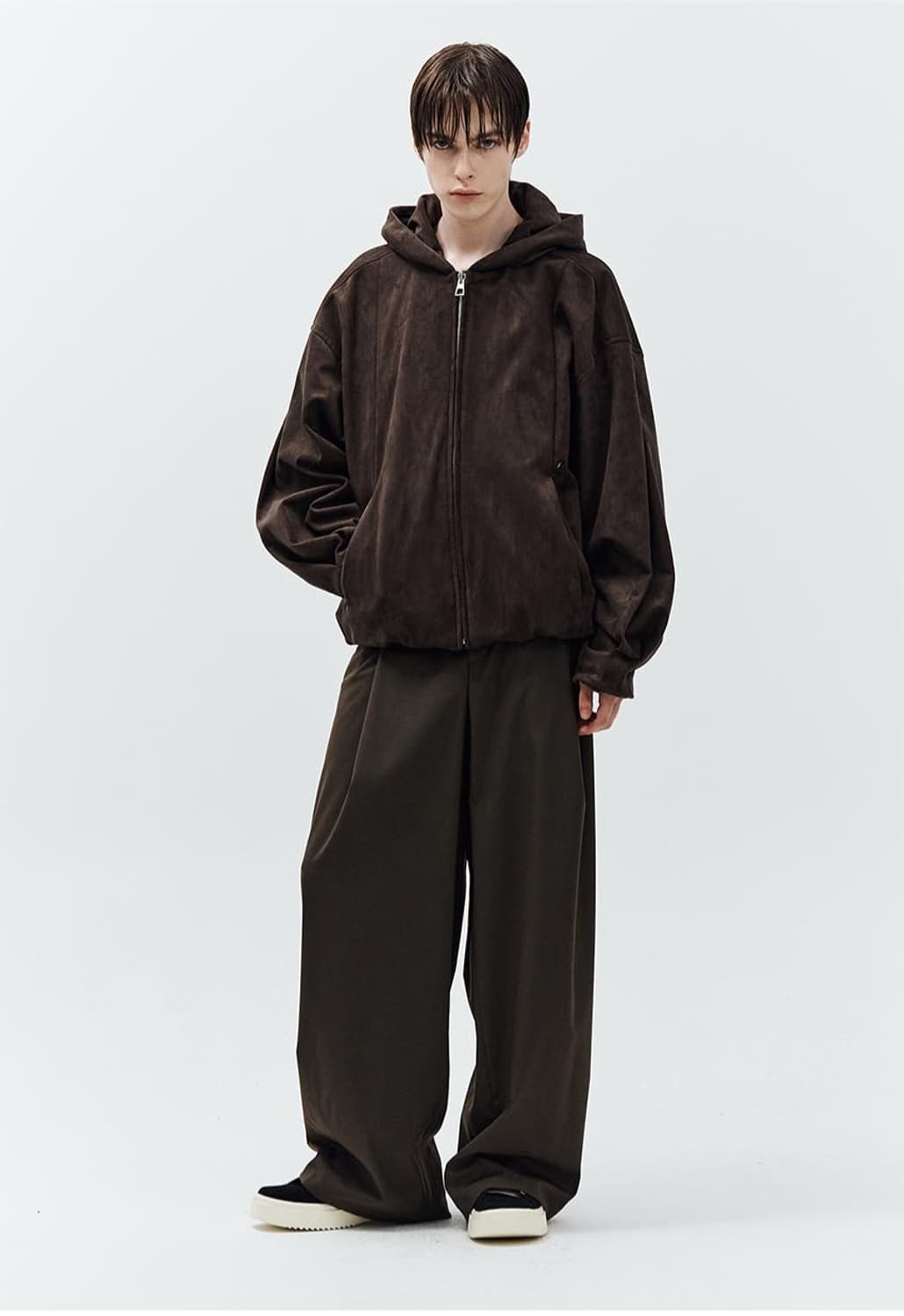 송지오 25FW 브라운 스웨이드 후드 점퍼 상품이미지4