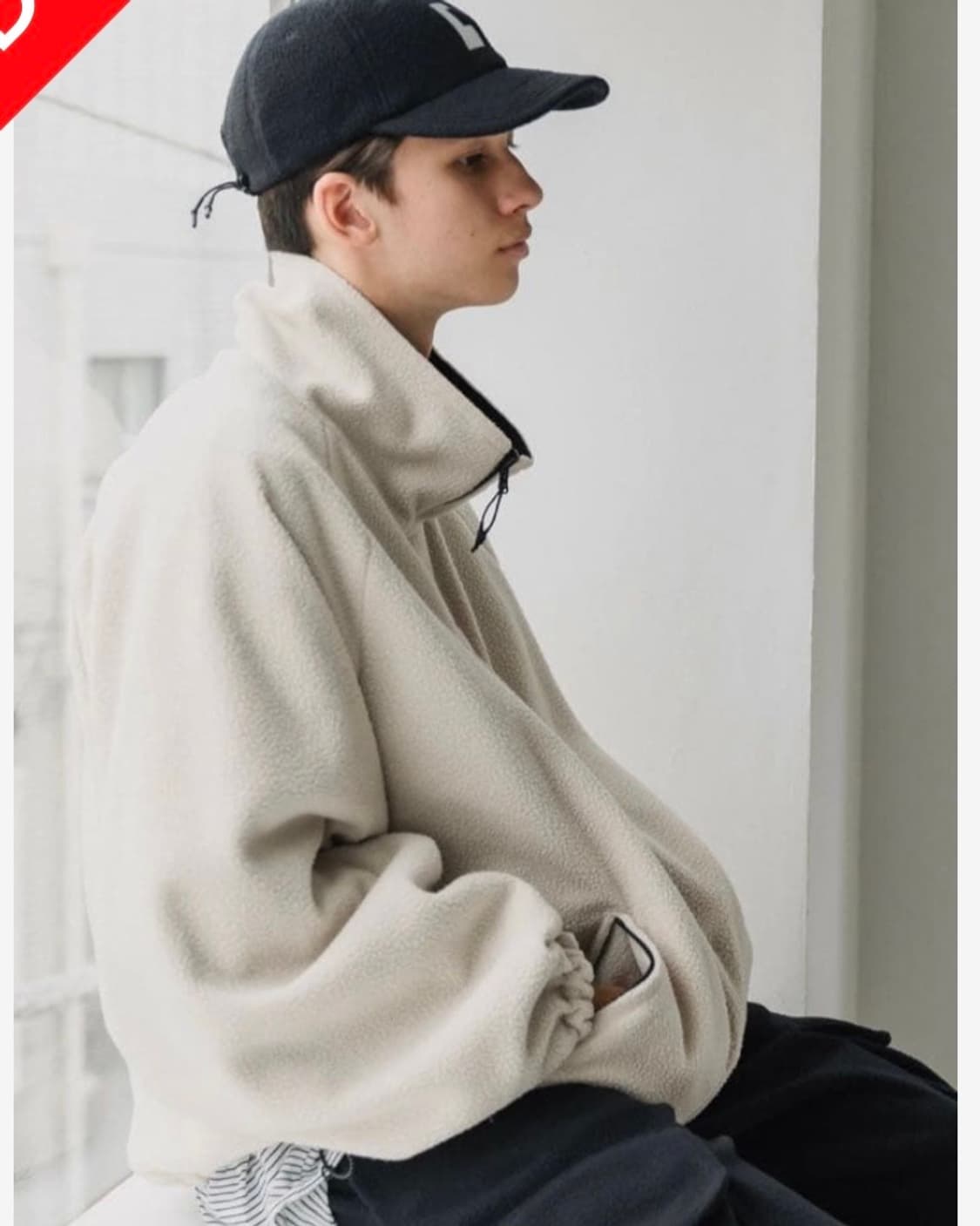 CLESSTE 폴라텍 리버시블 밀리터리 자켓 아이보리 상품이미지7