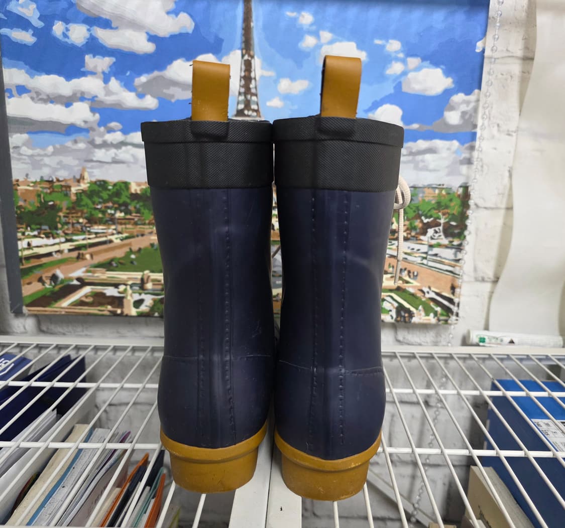 락피쉬 여성 숏 레인부츠 235 레이스업 네이비 LB81 상품이미지4