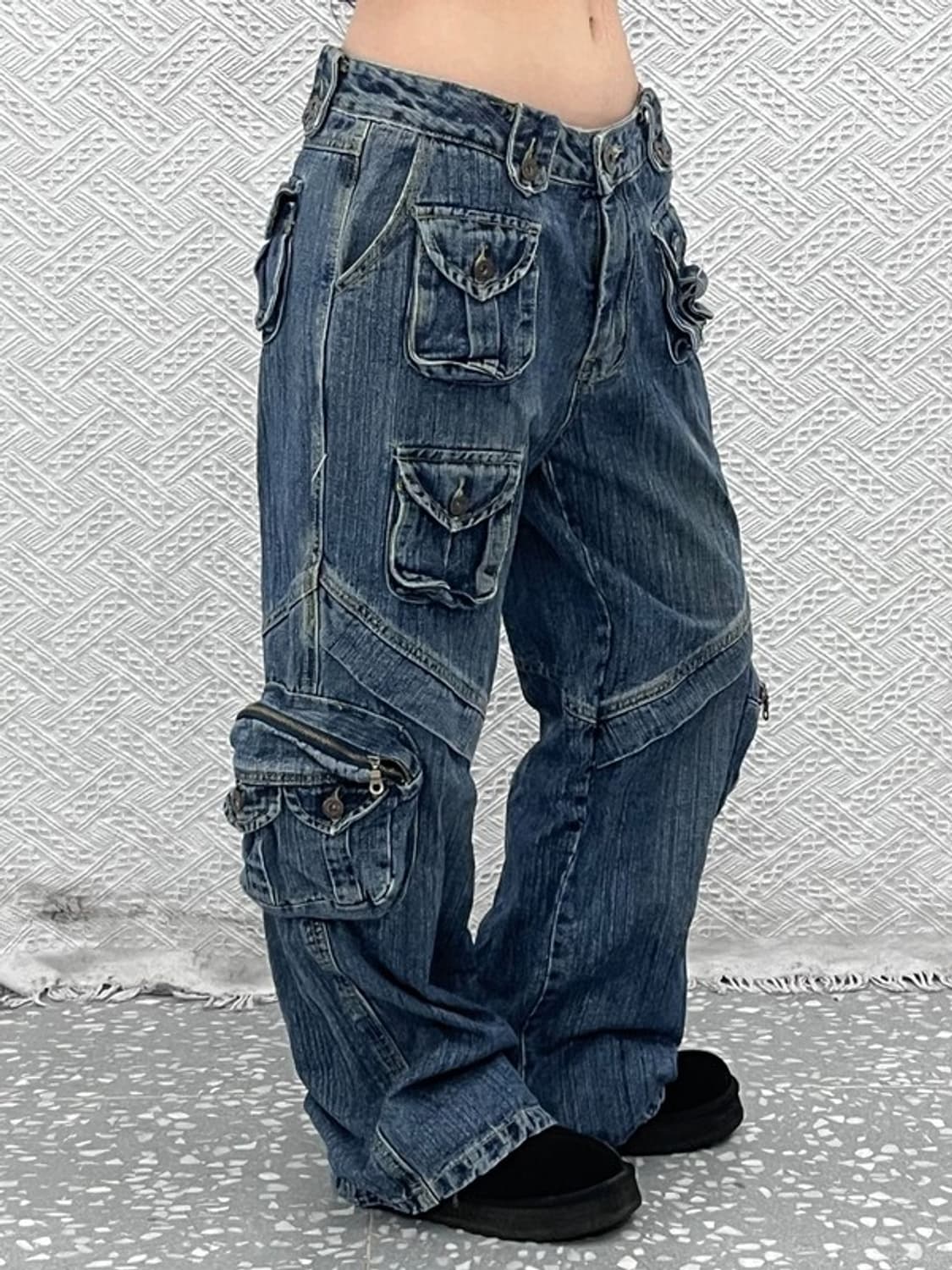 카르뱅 올드스쿨 스트릿 펑크 멀티포켓 워크 카고팬츠 32인치 C10523 상품이미지1