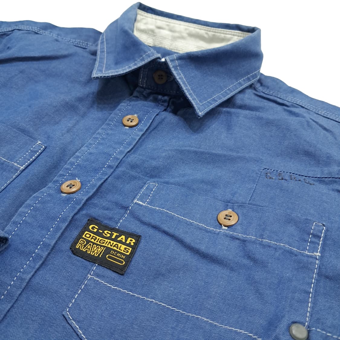 CN845 M 지스타로우 데님 긴팔 셔츠 남방 상품이미지5