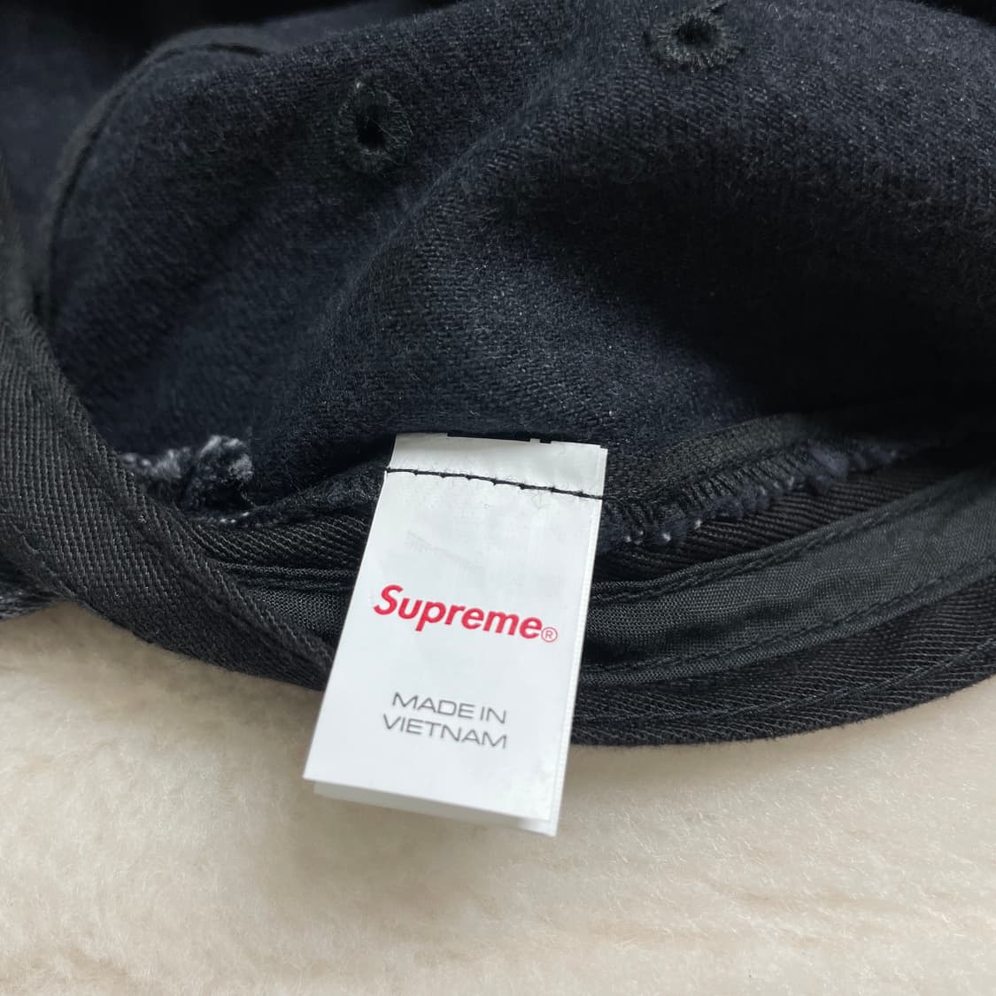 슈프림 데님 캠프캡 블랙 24SS 상품이미지6