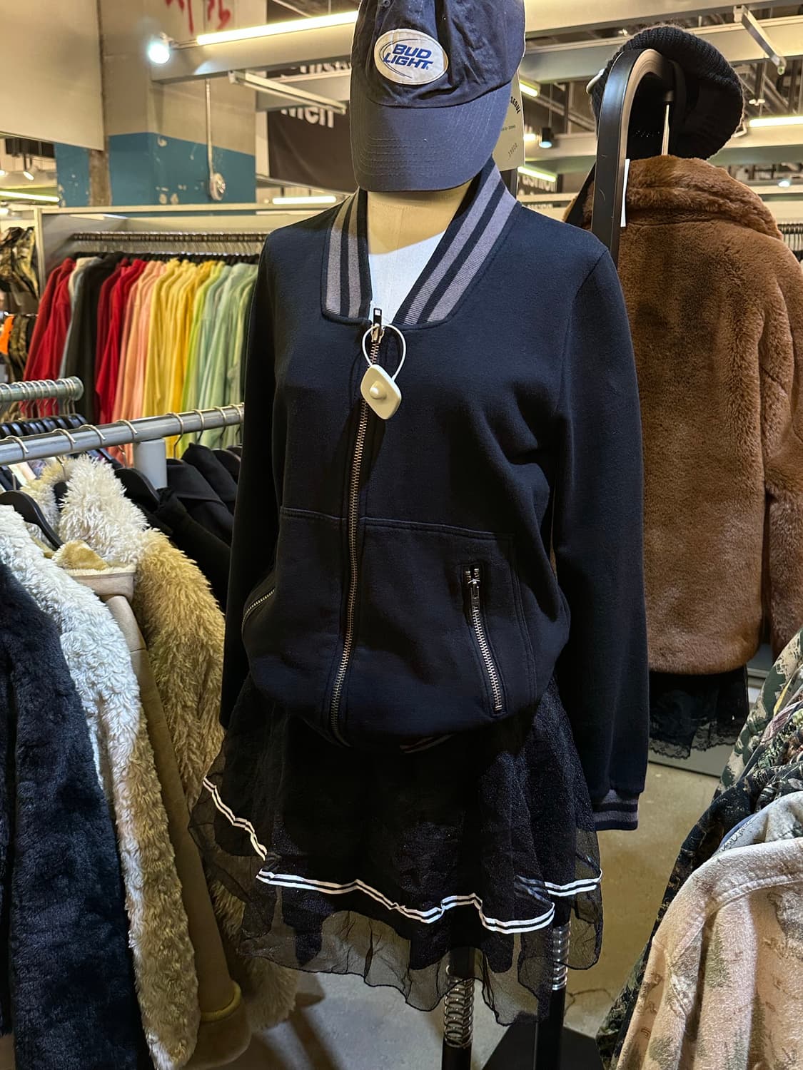 [OUTER] VINTAGE 빈티지 블랙 스타디움자켓 상품이미지1