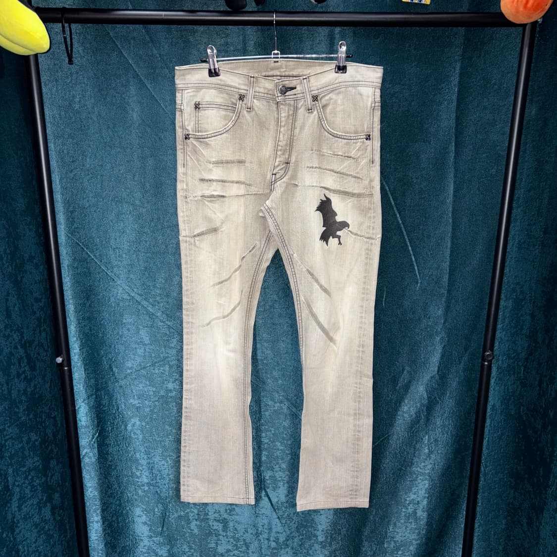 (31) Lee 라이더스 독수리 프린팅 그레이 진 made in JAPA 상품이미지1