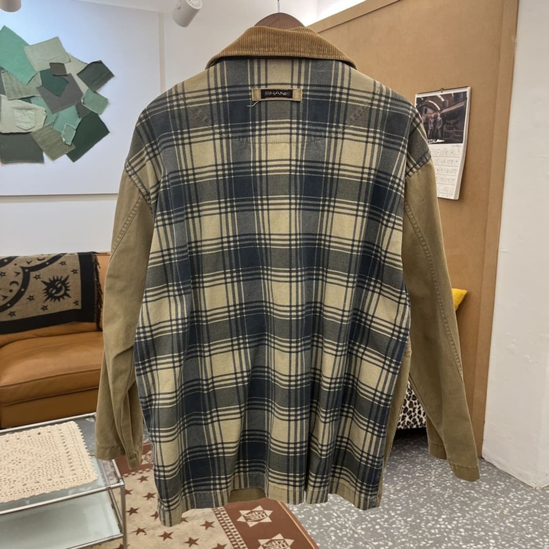 쉐인진 빈티지 코지 트러커 언발 체크 워크 자켓 95 C10398 상품이미지4