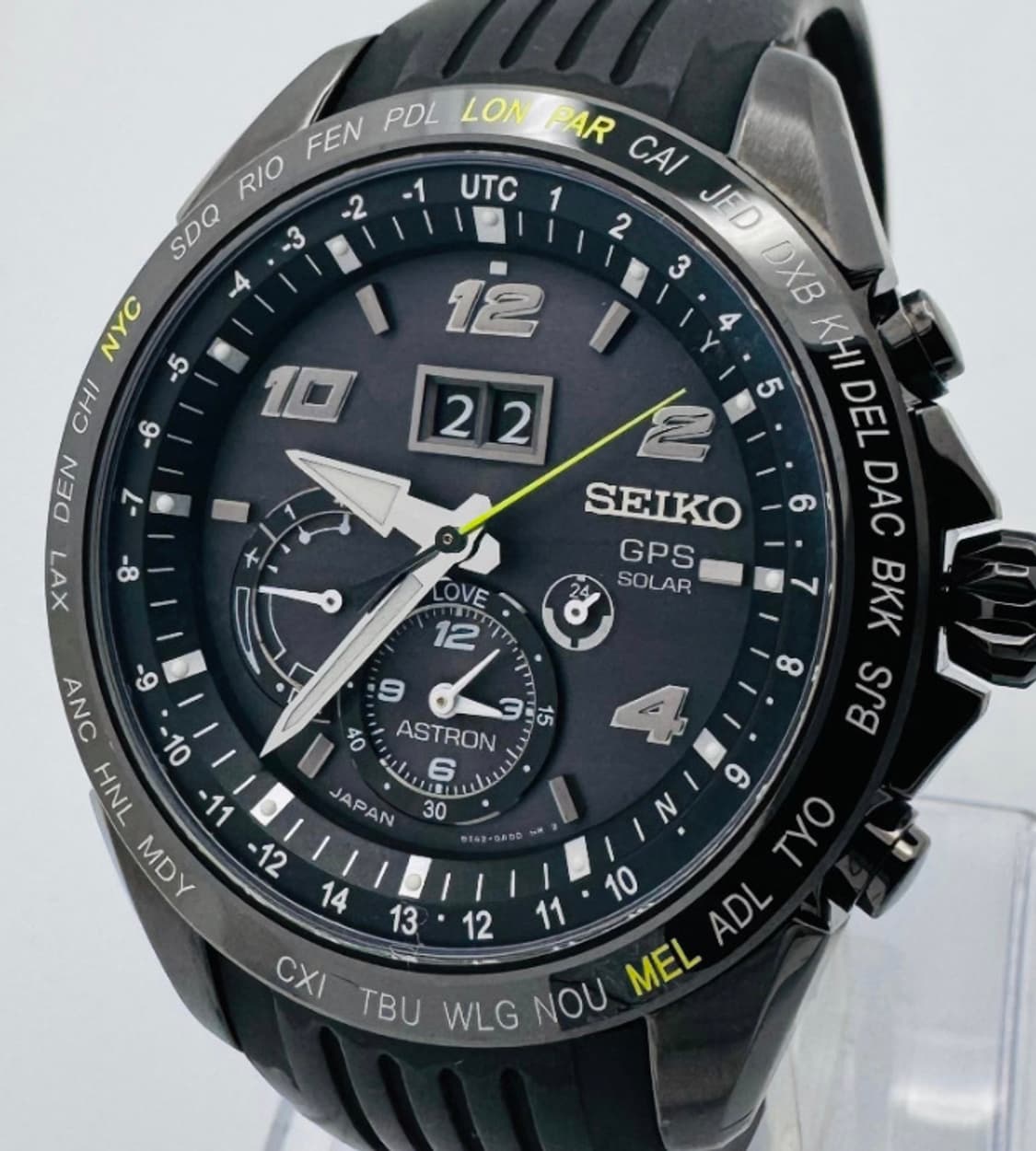 [정품] 세이코 아스트론 GPS 솔라 듀얼타임 티타늄 빅데이트 워치 상품이미지1