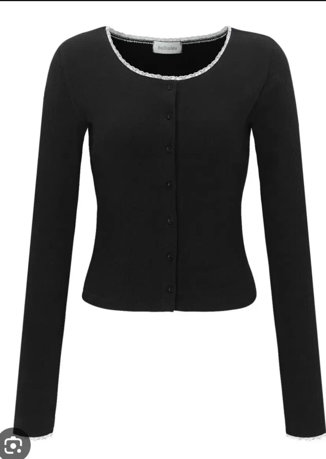 겨울버전)) 워니하우스 벨리아르 블룸 가디건 블랙 | 쓰리타임즈 애즈온 상품이미지1