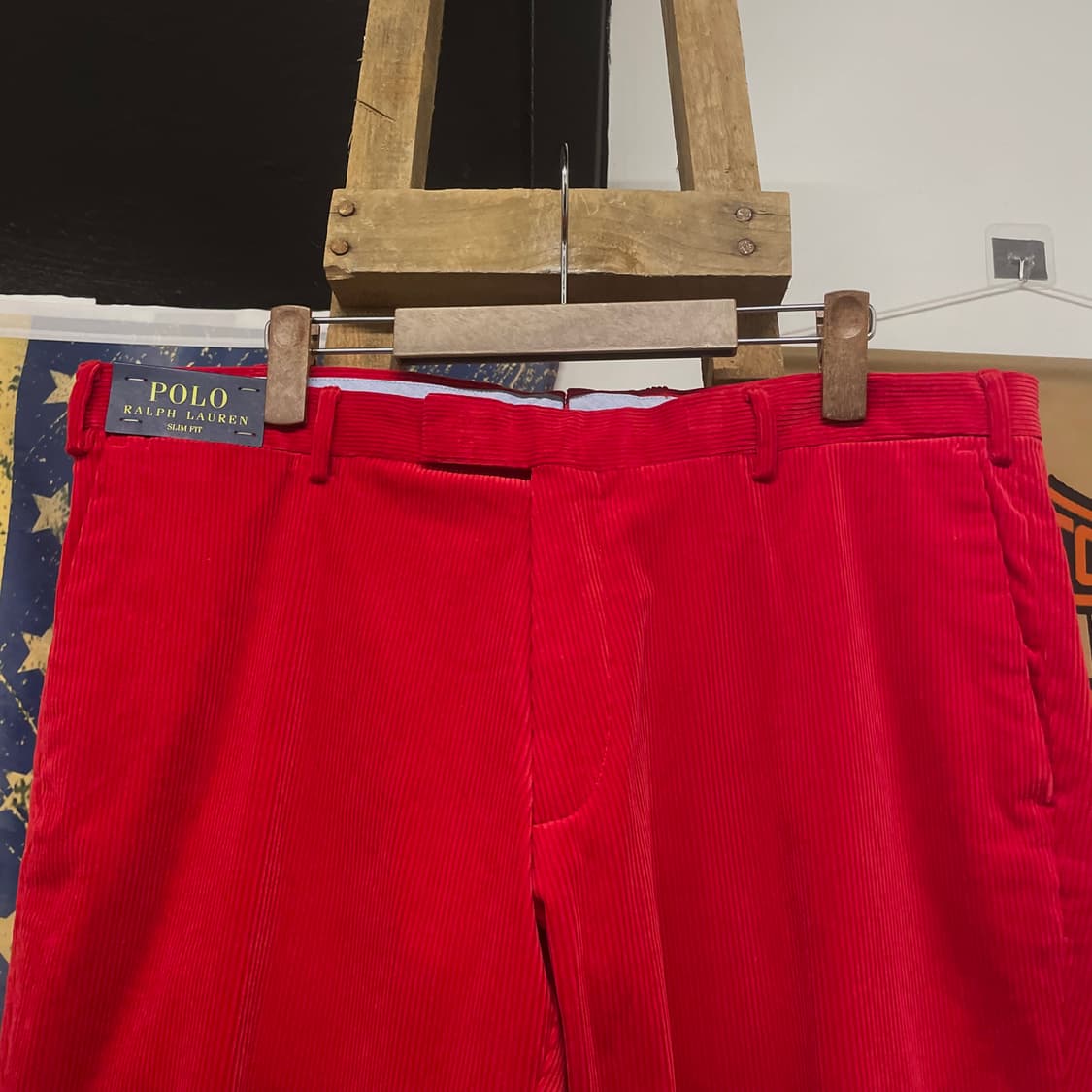 폴로 랄프로렌 데드스탁 레드 슬림 핏 코듀로이 팬츠 N299 상품이미지3